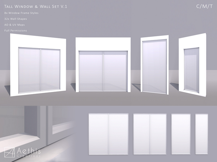 [AC] Tall Window & Wall Set V.1 - Full Permissions