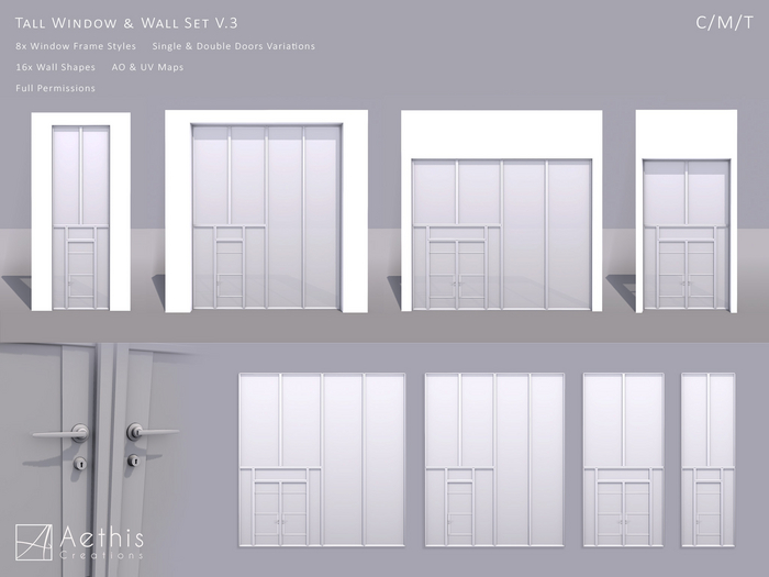 [AC] Tall Window & Wall Set V.3 - Full Permissions