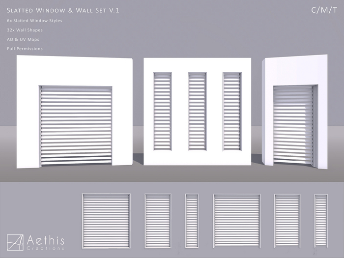 [AC] Slatted Window & Walll Set V.1 (Crate)