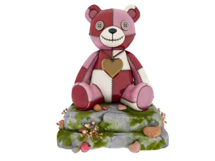 HB: Valentine Patchwork Bear FuLL PERM