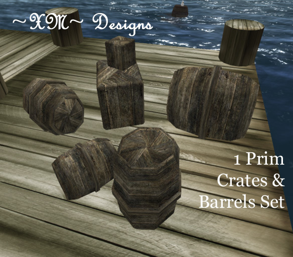 ~XM~ 1 Prim Crates & Barrels Set