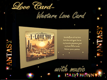 *⊱• Bunny's Card Store •⊰*♥•*¨*• Valentine's Day Love Card-Western Love Card-Valentines Card
