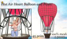 Hot Air Heart Balloon and Poses
