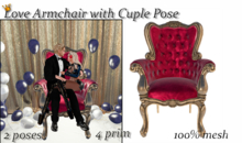 Love Armchair with Cuple Pose