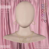 Dynasty Full Perm - Necklace & Earring Heart *FULL PERM*