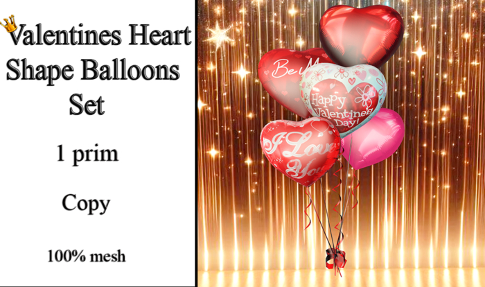 Valentines Heart Shape Balloons Set