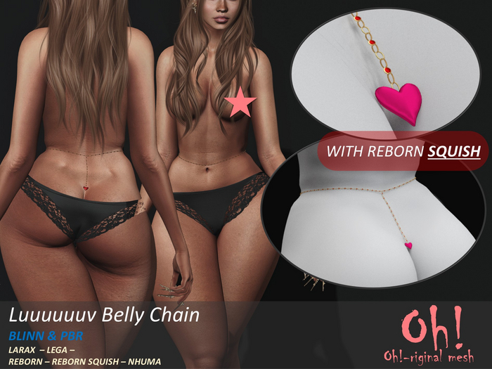 [Oh!] Luuuuuuv Belly Chain FATPACK