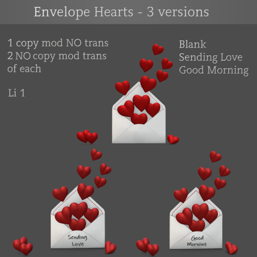 Envelope Hearts - 3 versions (add)