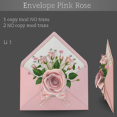 Valentine Envelope - Pink Roses (add)