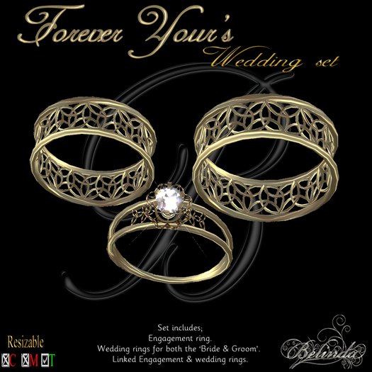 Forever Yours - Wedding Rings Set 