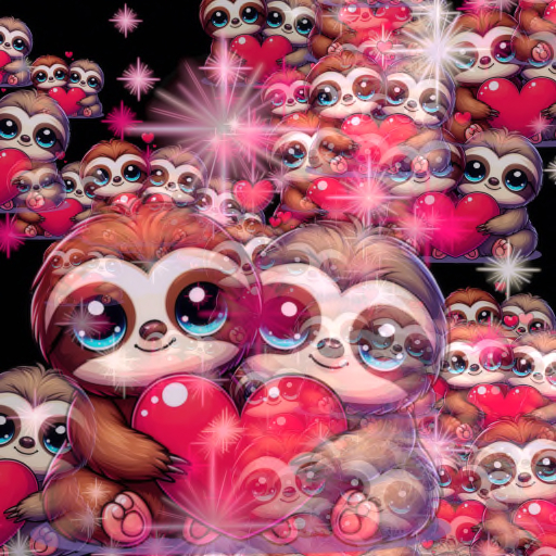  Sloth  Couple Confetti Tosser Thrower