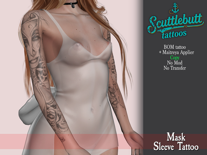 .::Scuttlebutt::. Mask Sleeve Tattoo