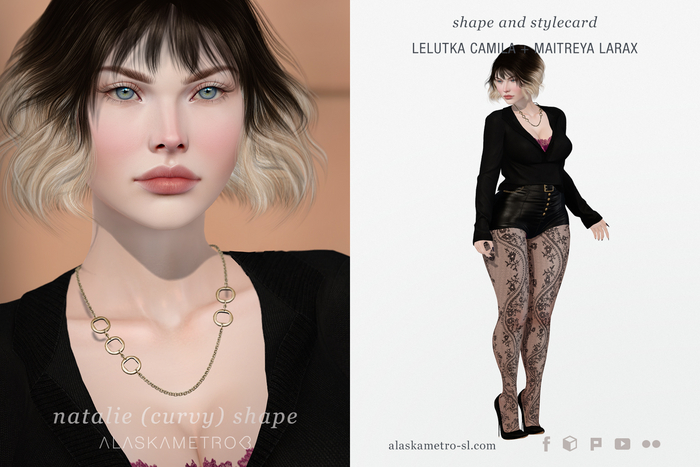 "Natalie" (curvy) shape for LeLutka Camilla + Maitreya LaraX