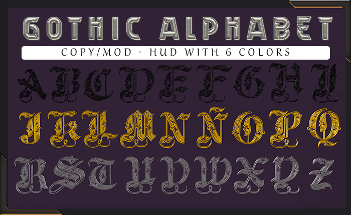 GOTHIC ALPHABET FATPACK