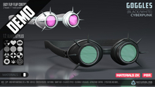 *DEMO* GOGGLES CYBERPUNK (BLACK/WHITE + PBR) [Neurolab Inc.]