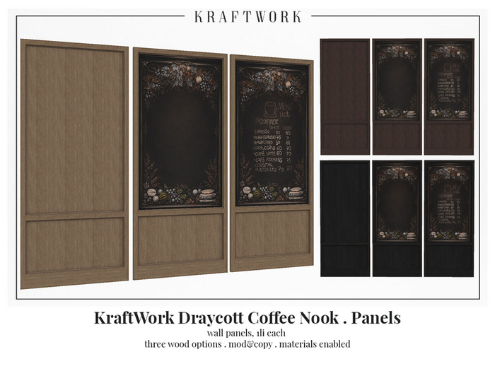 KraftWork Draycott Coffee Nook . Panels (Add Me)