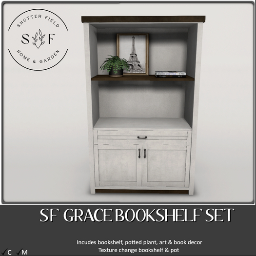 SF GRACE BOOKSHELF SET - BOXED