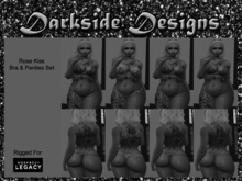 Rose Kiss Bra & Panties Set for Legacy Mesh Body*DEMO*