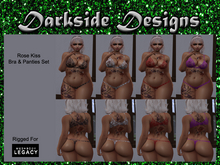 Rose Kiss Bra & Panties Set for Legacy Mesh Body
