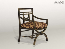 Avani Eyck Collection Curule Sitting Chair, All PG