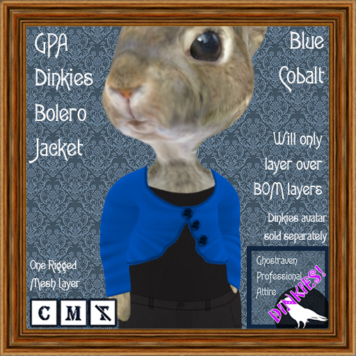 GPA Dinkies Bolero Jacket - Blue Cobalt