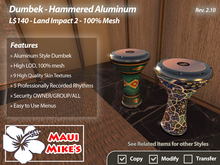 Dumbek - Hammered Aluminum
