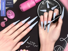 Lexa - Milk Coffin Nails