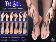 HEXTASY ~ FAE SIGIL Tattoo ( HANDS & FEET )