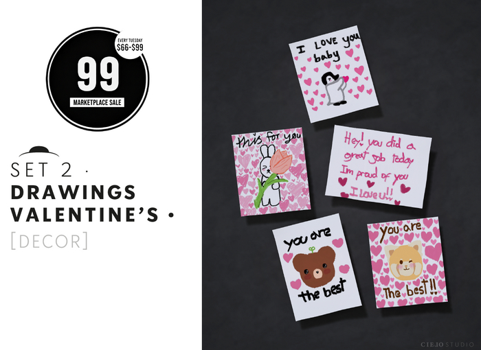 CIELO STUDIO - Drawings VALENTINE'S (SET 2)