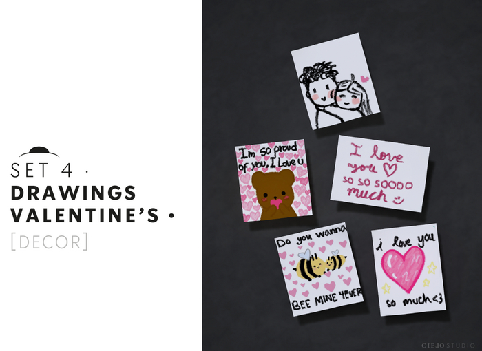 CIELO STUDIO - Drawings VALENTINE'S (SET 4)