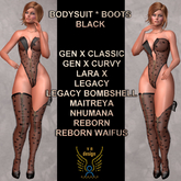 BODYSUIT+BOOTS  black lace DEMO