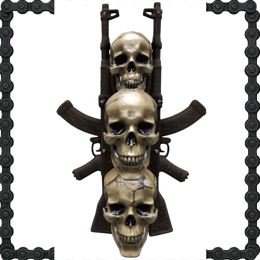 Skulls and Rifles Wall Art,skull art,rifle,rifle art