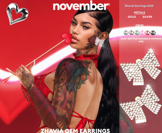 Nov-Zhavia Gem Earrings Hud  FP