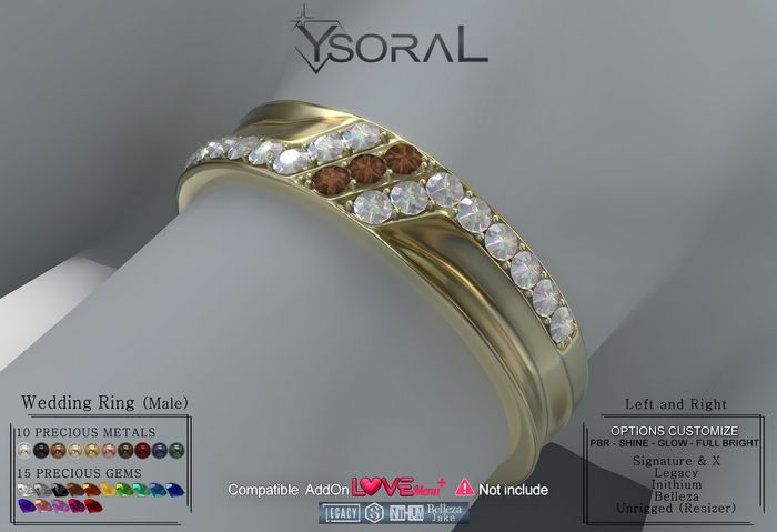 ~~ Ysoral ~~ .:Wedding Ring Esteban :.(Male Rigged & Unrigged) 