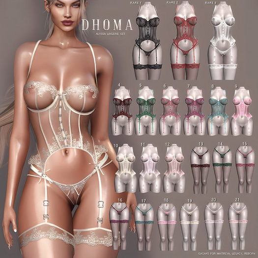 2. Dhoma - Alyssa Lingerie Set M. Lara Red RARE