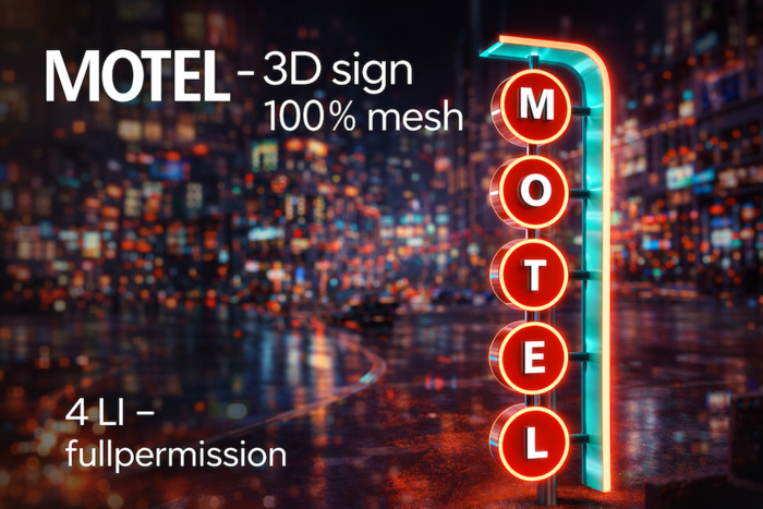 Motel - 3D sign