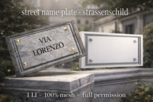 street name plate - strassenschild - 100 % mesh