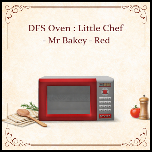 DFS Oven : Little Chef - Mr Bakey - Red - ACTUAL ITEM