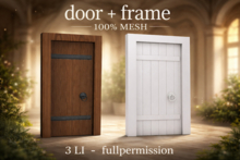 door + frame rustical -  mesh - builder edition