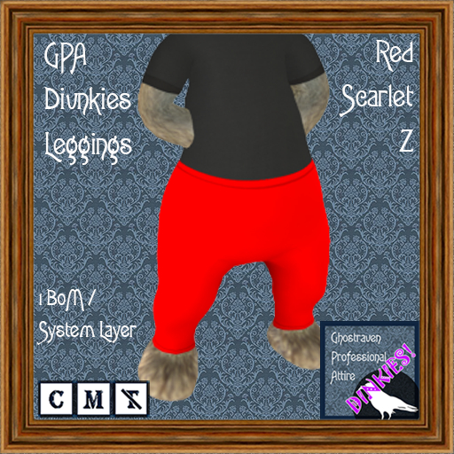GPA Dinkies Leggings BOM - Red Scarlet Z