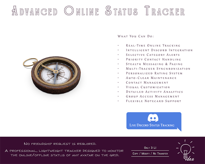 idex - Advanced Online Status Tracker