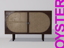 OYSTER // Wicker and wood cabinet - PBR