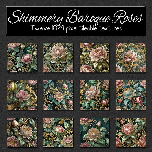 *Wallflowers* Shimmery Baroque Roses