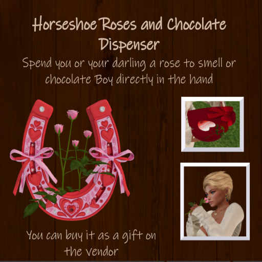 C.M.D. - Horseshore Roses & chocolate dispenser NEW VB