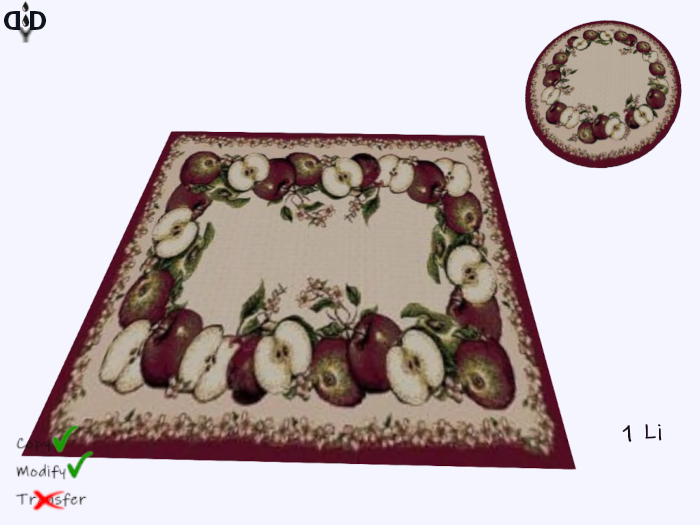 Home:. Apples Rug (2 Shapes)