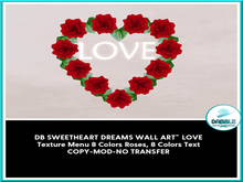 DB SWEETHEART DREAMS WALL ART~ LOVE  add me