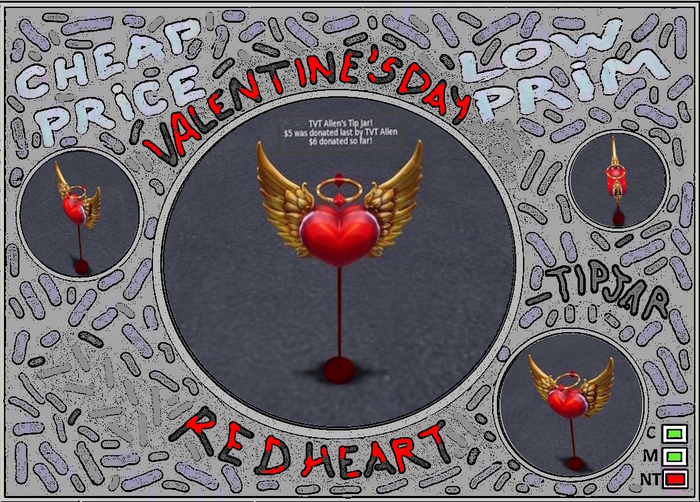 Valentine's Day Red Heart TIPJAR