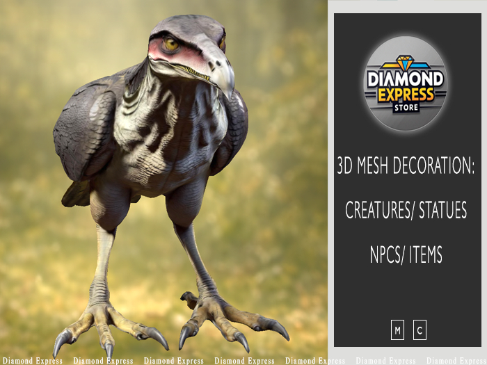 {DE} Mutated Raptor Bird - 3D Mesh