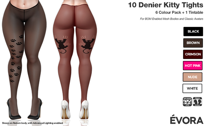 EVORA - 10 Denier Kitty Tights