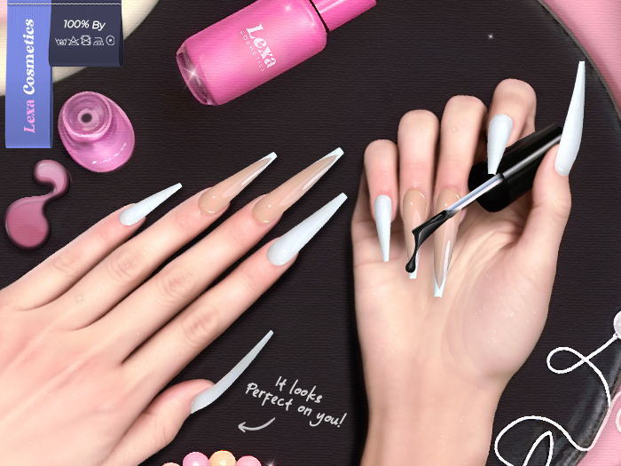 Lexa - Clear Coffin Nails